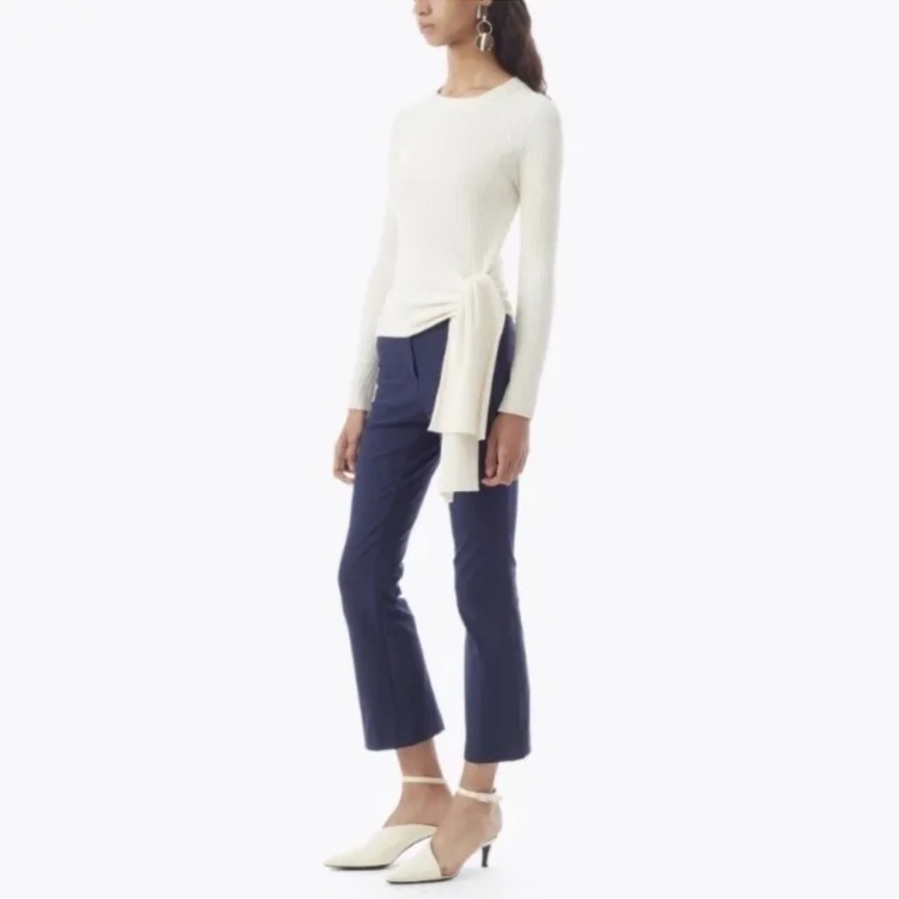 3.1 Phillip Lim Ribbed Sweater With Waist Tie Antique White, Small​​​ - Picture 8 of 11